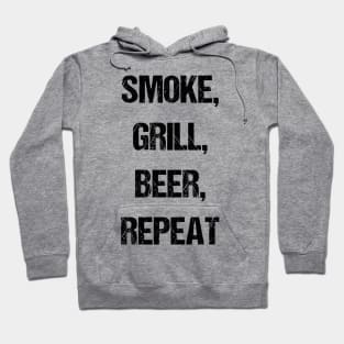 Smoke, Grill, Beer, Repeat BBQ Hoodie